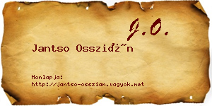 Jantso Osszián névjegykártya